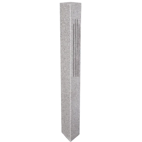 6"x6"x7' Granite Mailbox Post – (2 Fluted / 2 Thermal Sides)