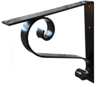 108 Iron Mailbox Bracket – Black